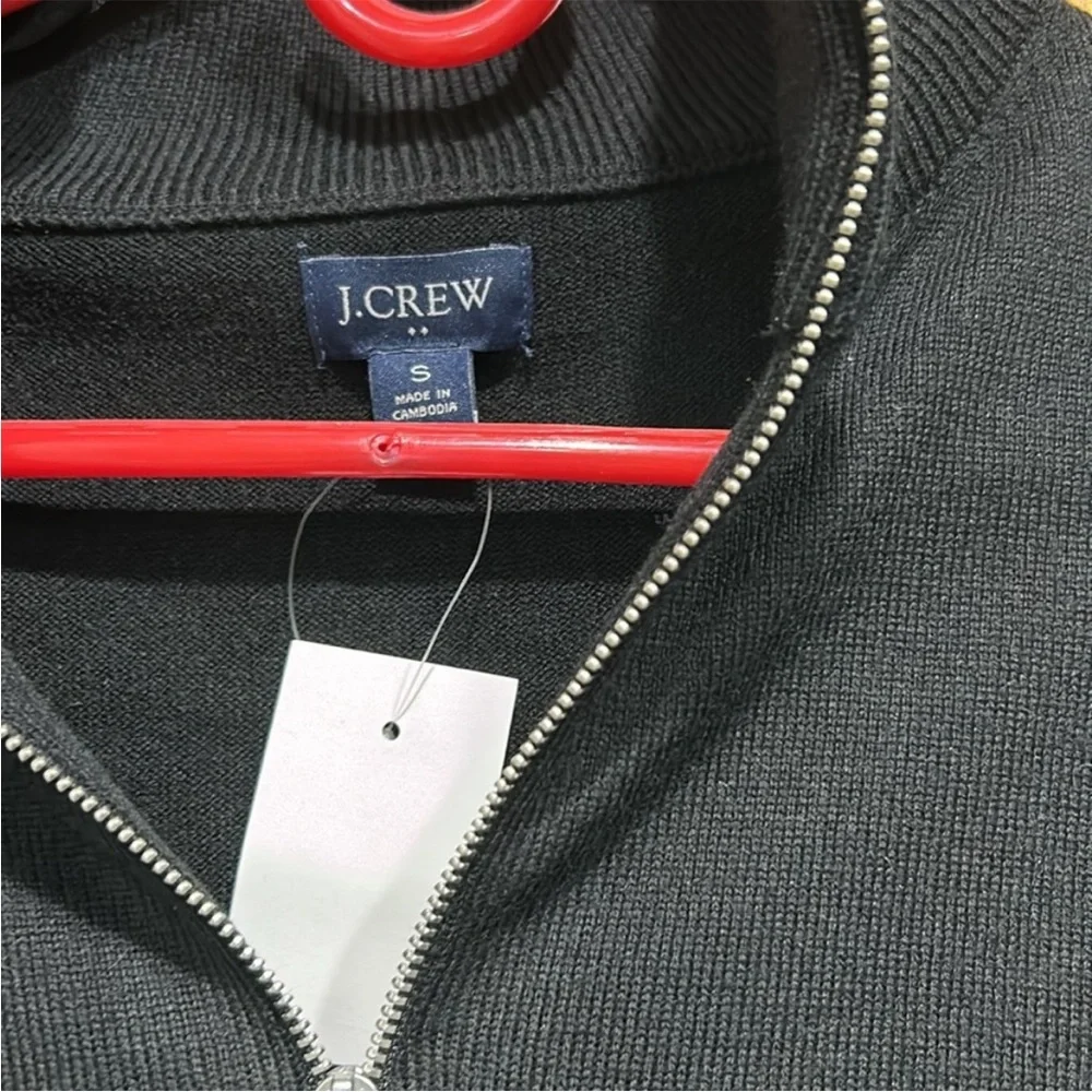 J.Crew Black Half-Zip Pullover Sweater Size Small